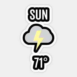 Sunday Weather Costume Sticker